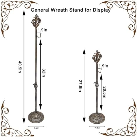 Display Stand for Wreath Handbag Purse Adjustable Height Wreath Hanger - Image 4