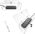 2PC Acrylic Plug Organizer Upgrade,Cable Management Box with Lock,Cable Organizer Box for Surge Protector Power Strip,TV Computer,Cable Wires of Home,Office,Child and Pet Proof by Lifeneedssparkstofly