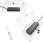 2PC Acrylic Plug Organizer Upgrade,Cable Management Box with Lock,Cable Organizer Box for Surge Protector Power Strip,TV Computer,Cable Wires of Home,Office,Child and Pet Proof by Lifeneedssparkstofly