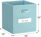 Storage Bins,13 Inch Cube Storage Bin with Labels,6pcs,Sky Blue - Image 3