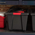 IRIS USA 6-Pack 54 Quart Storage Bins with Lids, Black - Image 4