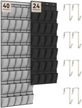 dodowin Over Door Shoe Organizers, 2 Pack, 24+40 Pockets, Black/Grey by dodowin