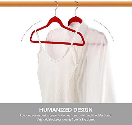 DLD Velvet Hangers Non Slip Suit Hangers 50 Pack， Space Saving Clothes Hanger Premium Velvet Non Slip Hanger Ultra Thin Adult Hanger for Coats, 360° Rotating Silver Hook - Image 4