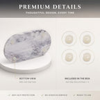 Calcatta Pink Marble Vanity Tray for Bathroom Counter, 10"x5" Decorative Tray for Perfume, Candles, Stone Jewelry Dish Tray - Image 4
