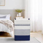DOFASAYI Laundry Hamper, 85L Cotton Rope Laundry Basket, Dark Blue & White - Image 5