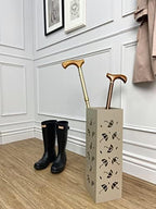 Mango Steam Metal Square Tall 19.5" Umbrella/Cane/Walking Stick/Wrapping Paper Holder, Stand, Rack Organizer (Brollies Almond) - Image 4