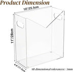 Noamus Acrylic Magazine Holder, Newspaper Stand Organizer with Handles, Anti-Slip Clear File Rack, Modern Book Basket Box, Mail Storage Bin Space Saver for Home Office Bathroom Bedroom Living Room - Image 2