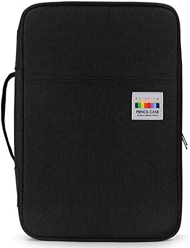 YOUSHARES Big Capacity Colored Pencil Case - 300 Slots large Pen Case Organizer with Multilayer Holder for Prismacolor Colored Pencils & Gel Pen (Black) - Image 2