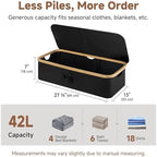 StorageWorks 7" Low Profile Underbed Storage Containers with Bamboo Frame - Image 3