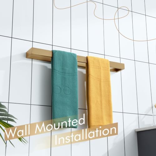 KOKOSIRI Towel Bar for Bathroom Wall Mount Bath Towel Holder 24-Inch Kitchen Rack Champagne Bronze Stainless Steel, 1 Pack B4008CPG-L24 - Image 5