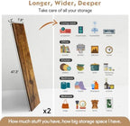 48 Inch Long Floating Shelves, Rustic Brown Wall Shelf for Living Room - Image 5