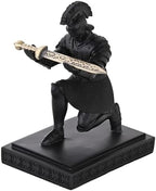 Roman Praetorian Warrior Knight Pen Holder Desk Ornament Black - Image 2