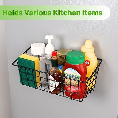 Magnetic Shelf for Fridge, 2 Pack Seasoning Organizer with Strong Magnets for Kitchen Storage Organization, Moveable Magnetic Spice Rack for Refrigerator, Whiteboard, Kitchen Counter, Cabinet - Image 6