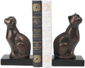 Newman House Studio Cat Bookends - 2.8 LBS Decorative Book Ends for Shelf by NewmanHouseStudioLLC