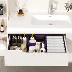 DIMJ Drawer Organizer Clothes 18 Pack - Foldable Baby Organizers and Storage & Dresser Organizer for Bedroom, Closet - Nursery Organization Dresser Dividers for underwear, Sock,Bra, Belt, Tie, Purple - Image 4