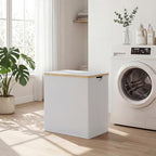 efluky Double Laundry Hamper with Lid and 2 Removable Bags, Light Grey - Image 6