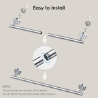 FORIOUS Towel Bar Towel Racks for Bathroom Wall Mounted 24" Chrome - Image 7