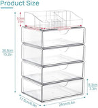 Vtopmart 5 Tier Clear Plastic Makeup Organizer with 4 Drawers - Image 3