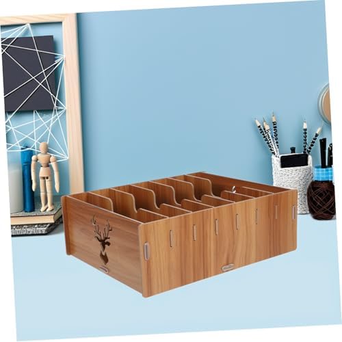 Wood Desktop File Organizer Shelf for Mail Receipts and Invoices - Image 6