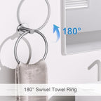 Brushed Nickel Bathroom Hardware Set, 5 Pieces Towel Bar Bathroom Accessories, Upgraded Toilet Paper Holder with Shelf Set, 23.6 Inch Towel Rack Towel Holder for Bathroom Wall - Image 4