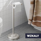 Toilet Paper Holder Stand Stainless Steel & Weight Base, No Tipping - Image 2