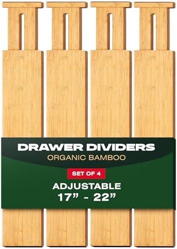 ROYAL CRAFT WOOD Adjustable Bamboo Drawer Dividers by ROYALCRAFTWOOD