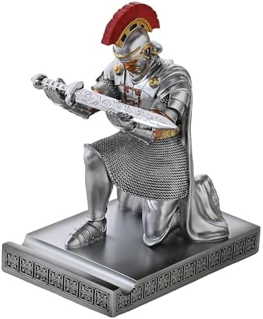 Roman Praetorian Prefect Warrior Knight Pen Holder Desk Ornament Silver by CYXStar