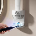 Toothpaste Squeezer, Bathroom wall Mounted Electric Toothpaste Dispenser with Adjustable Toothpaste Dispensing Amount, Automatic Toothpaste Dispenser for Adults and Kids (White) by Wekity