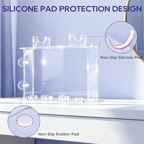 Acrylic Holder and Organizer Compatible with Airwrap of Dyson and Airwrap Attachments, Airwrap Storage Holder Stand, Countertop Airwrap Hair Styler Organizer Compatible with Airwrap Accessories - Image 5
