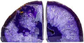 AMOYSTONE Purple Agate Bookends, Small Crystal Book Ends for Bedroom Shelves by AMOYSTONE%C2%AE