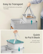 SONGMICS Laundry Basket, 170L Laundry Hamper with Lid, 2 Removable Bags - Image 5