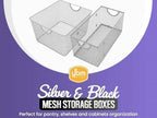 YBM HOME Kitchen Pantry Organizer Wire Baskets for Shelves, Cabinets, Pantry, Countertop, Mesh Open Storage Bin Metal Basket for Organizing Food Supplies, 2 Pack, 15x12x11.5 - Image 3