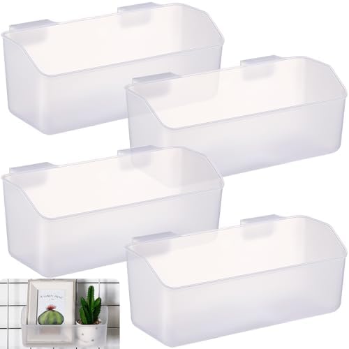 Vercraft 4 Pcs Clear Grid Wall Baskets 10 x 4 Inch by Vercraft