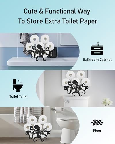 Octopus Toilet Paper Holder Stand, Decorative Toilet Paper Storage - Image 5