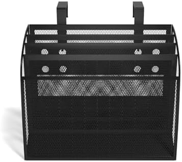 TRU RED Mesh Letter Wall File, 4-Pocket Hanging Organizer, Black - Image 6