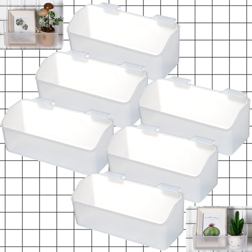 Vercraft 6 Pcs Clear Grid Wall Baskets 10 x 4 Inch by Vercraft