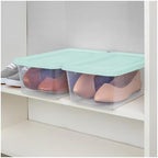 Sterilite 5-Pack Stackable Storage Bin with Lid, Clear Plastic Design, 6 Quart - Image 6