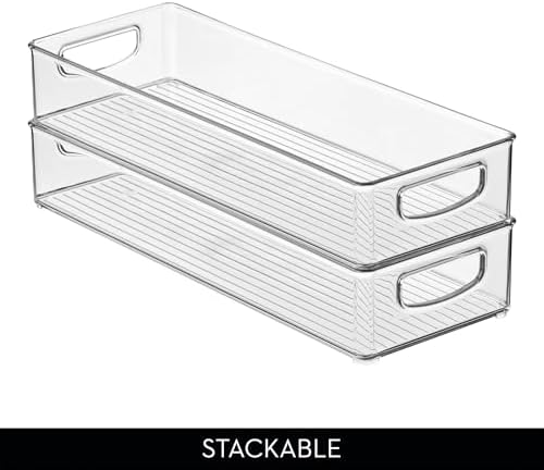 iDesign Slim Extra Long Clear Storage Bin, 4-Pack - Image 5