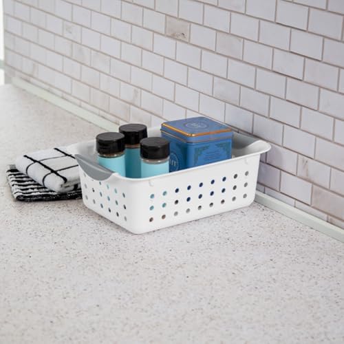 Sterilite Small Ultra Basket Plastic Storage Organizer Bin, White, 36-Pack - Image 5