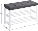 SONGMICS Shoe Bench, Storage Bench, Entryway Bench with Cushion - Image 3