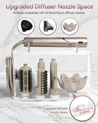 Affogato Storage Holder Compatible with Shark FlexStyle HD430C, Desktop Organizer for Storage Attachments, Acrylic Hairdryer Rack with Cord Hanger for Accessories Curlers Brushes Diffuser - Image 5