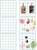 PATIKIL 12x12 in Wall Grid Panel, 6 Pack Wire Grid Panel Shelf Board Metal Gridwall Photo Pictures Display Hanging Organizer Mesh Frame Memo Board for Display DIY Craft Shows Home, Green by PATIKIL