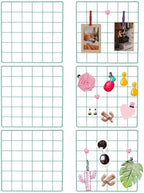 PATIKIL 12x12 in Wall Grid Panel, 6 Pack Wire Grid Panel Shelf Board Metal Gridwall Photo Pictures Display Hanging Organizer Mesh Frame Memo Board for Display DIY Craft Shows Home, Green by PATIKIL