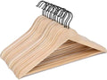 JS HANGER Wooden Coat Hangers, 16 Pack High Grade Wood Suit Hangers with Non Slip Pant Bar - Extra Smooth and Splinter Free, Unvarnished by JSHANGER