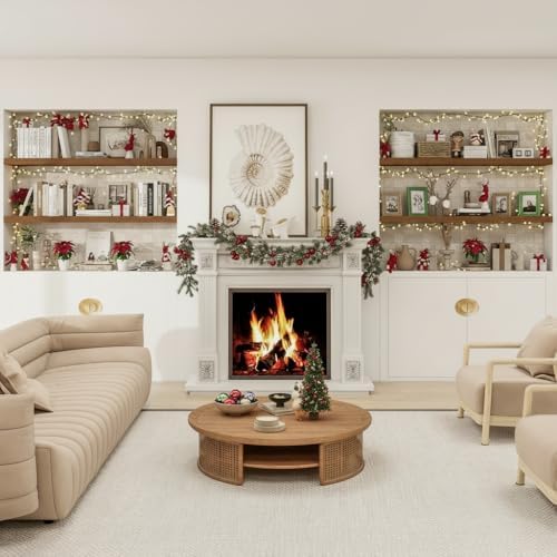 Vivelove 12" Deep Floating Shelves 24x12” Set of 2, Walnut - Image 2