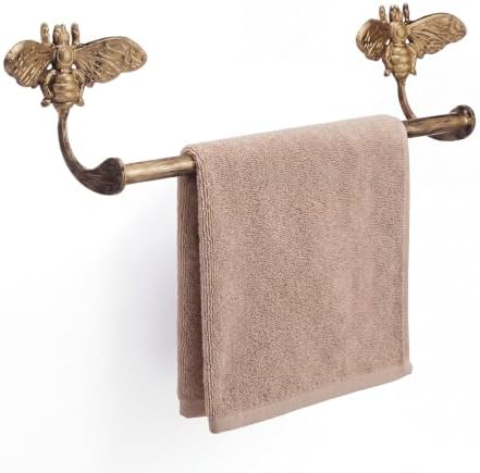 12 in Bee Antique Brass Towel Bar Vintage Gold Bathroom Towel Rack by LOYIM