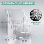 Argvey 4-Tier Brochure Holder 8.5 x 11, Desktop Literature & File Organizer - Image 3