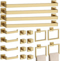 20-Piece Brushed Gold Bathroom Accessories Set 23.6 Inch Towel Bar Set. by PNWNNHInc