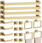 20-Piece Brushed Gold Bathroom Accessories Set 23.6 Inch Towel Bar Set. by PNWNNHInc