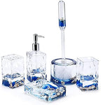 LOCCO DECOR 5 Piece Acrylic Liquid 3D Floating Motion Bathroom Vanity Accessory Set Shell by LoccoDecor